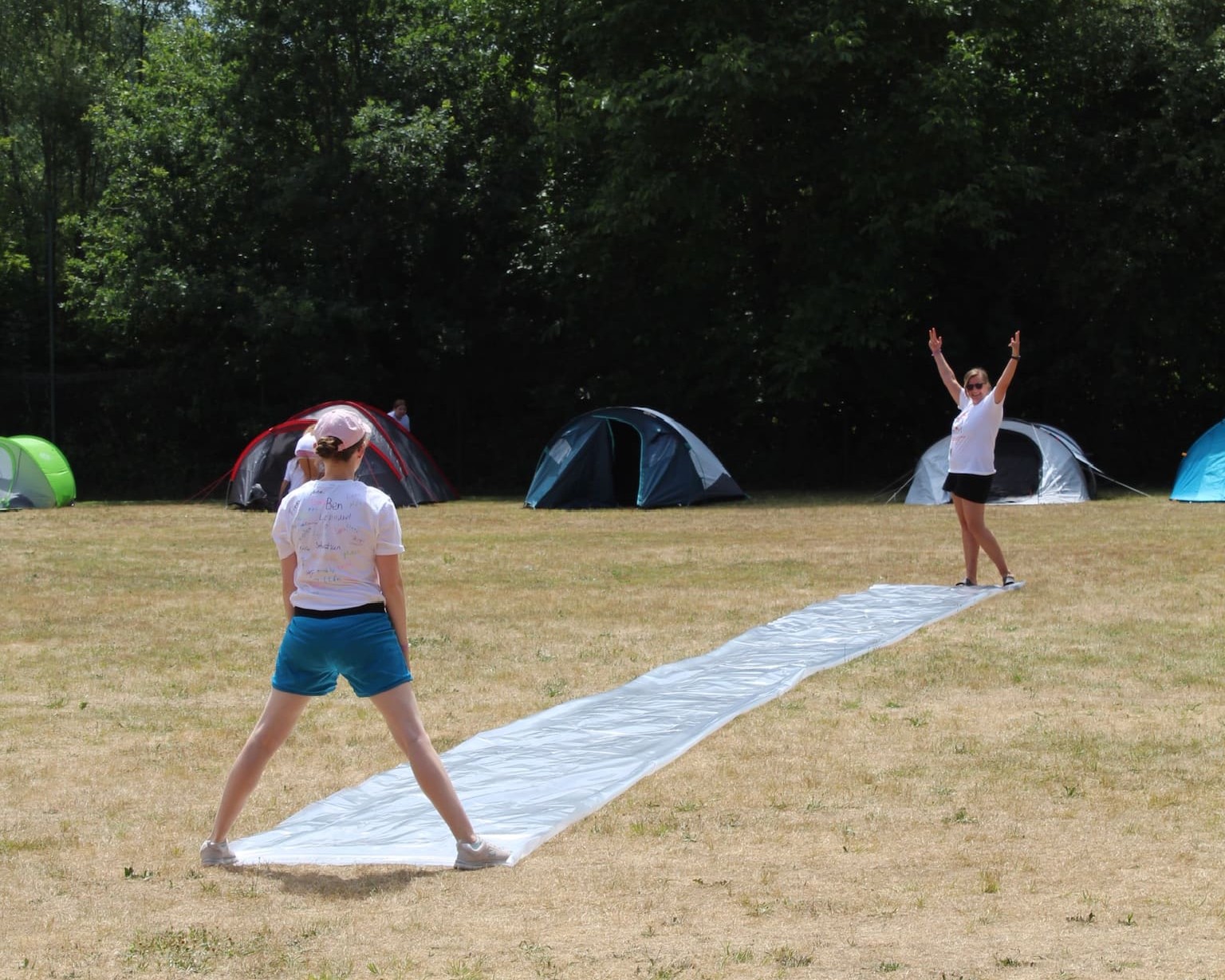 Die Rutschbahn stand bereit